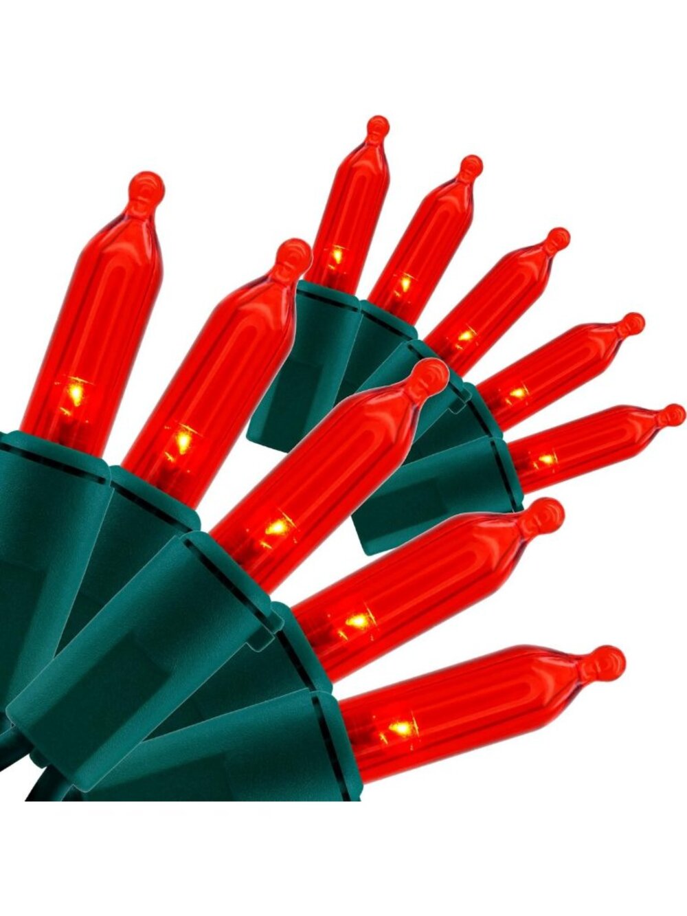 200 Red Christmas String Lights - 25ft, 100 LED, UL Listed, Holiday Décor